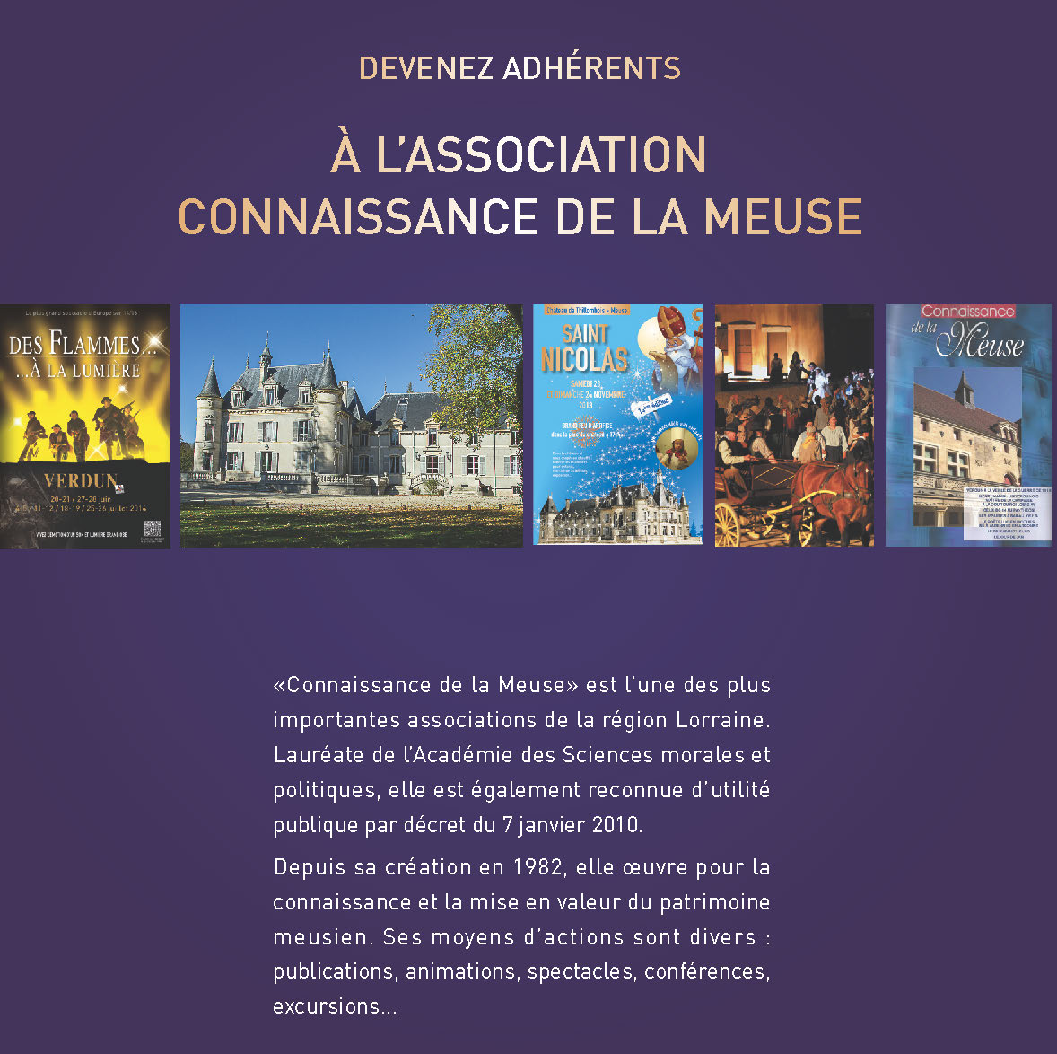 Devenez adhérents à l’association Connaissance de la Meuse