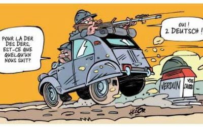De nouvelles scènes ont fait leur apparition cette année, à l’image d’une 2 CV au milieu du champ de bataille. ..