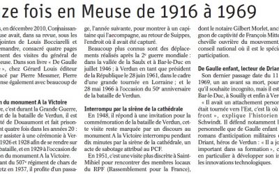 De Gaulle est venu douze fois en Meuse de 1916 à 1969