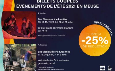 BILLETS COUPLES EVENEMENTS DE L’ETE EN  MEUSE