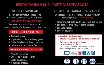 Restauration sur le site du spectacle