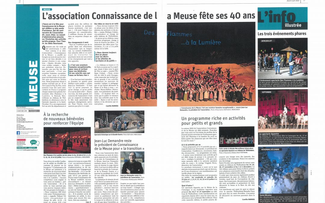 L’heure est à la fête pour Connaissance de la Meuse qui célèbre sa 40e année d’existence.