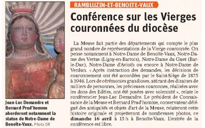 Conférence sur les vierges couronnées du diocèse