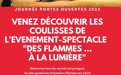 Journée Portes Ouvertes 2023 « Des Flammes à la Lumière » Dimanche 30 avril de 14 h à 17 h