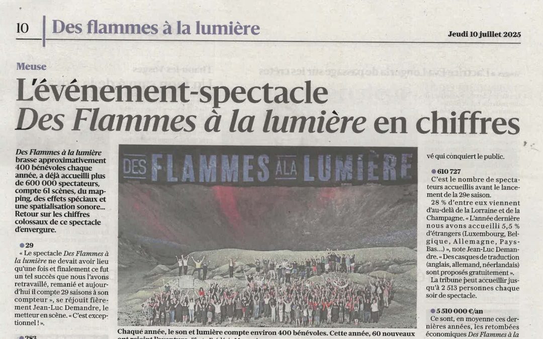 L’Evénement-Spectacle « Des Flammes à la Lumière » en chiffres