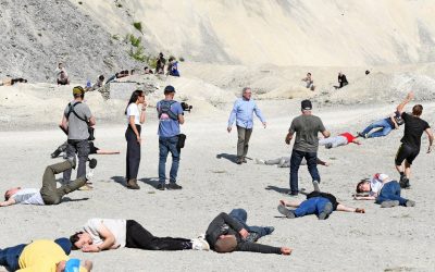 Les caméras de France Télévisions filment les répétitions du spectacle Des Flammes à la lumière